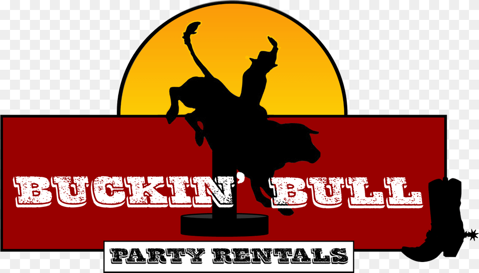 Buckin Bull Party Rentals Mechanical Bull Ride Logo, Silhouette, Advertisement, Dancing, Leisure Activities Free Transparent Png