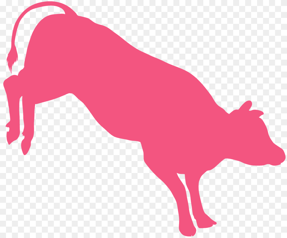 Bucking Bull Silhouette, Animal, Mammal, Livestock, Kangaroo Free Png Download