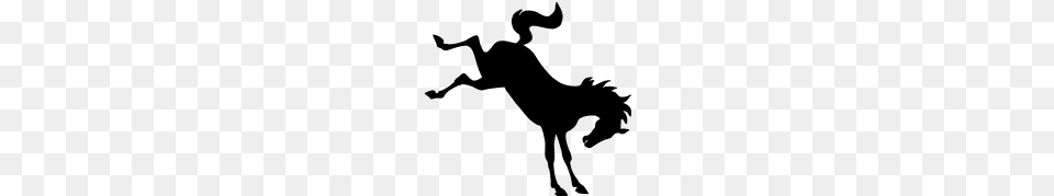 Bucking Horse, Gray Png