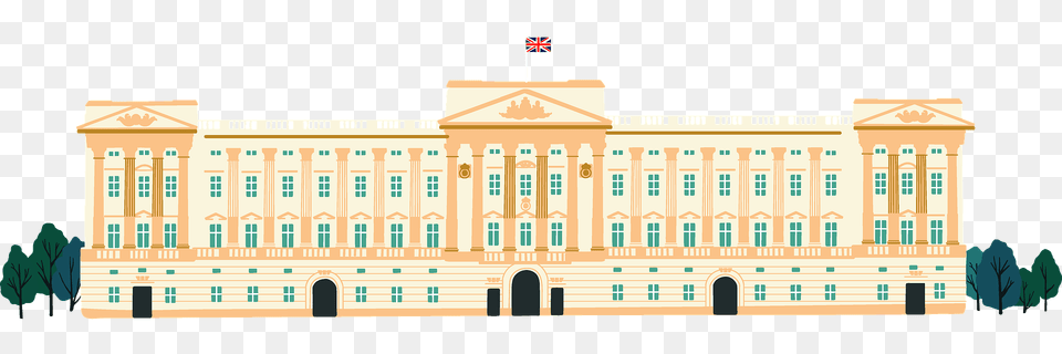 Buckingham Palace Clipart, Architecture, Building, Housing, House Png Image