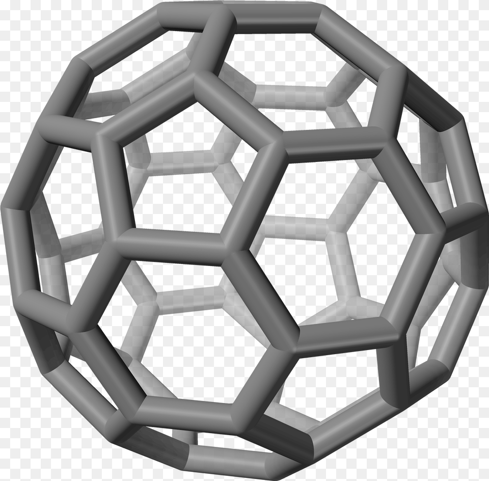 Buckminsterfullerene 3d Sticks Crystalline Carbon, Ball, Football, Soccer, Soccer Ball Png Image