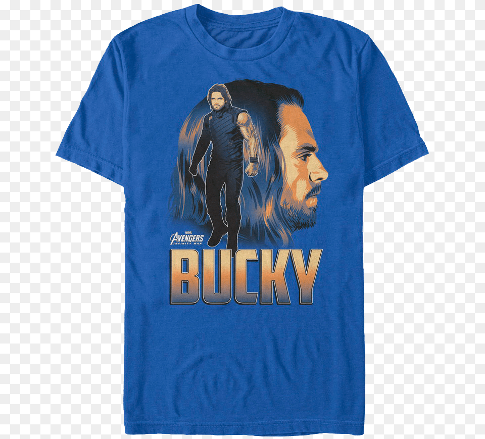 Bucky Avengers Infinity War T Shirt Marvel T Shirt Bucky Barnes, Clothing, T-shirt, Adult, Person Free Png Download