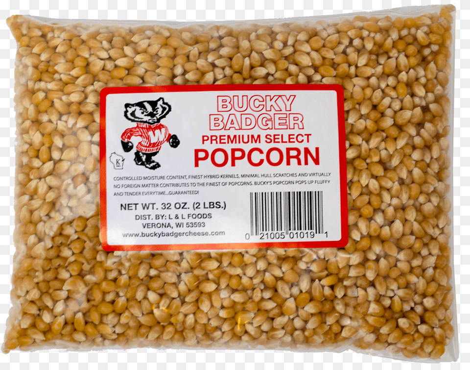 Bucky Badger Gourmet White Popcorn Kernels Popcorn Kernels, Food, Produce, Animal, Canine Free Png Download