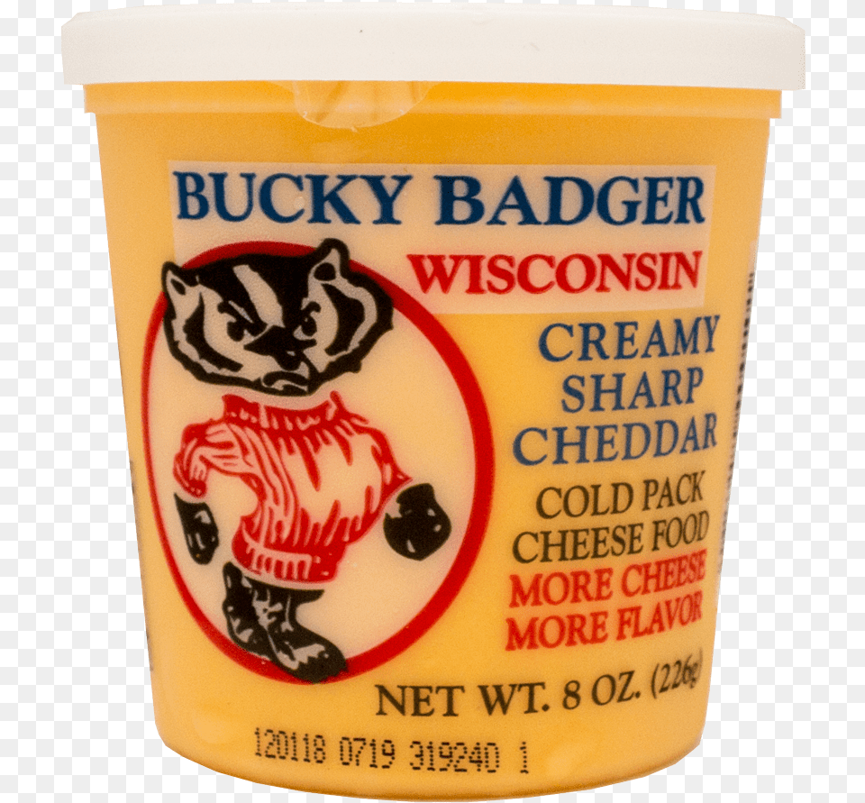 Bucky Badger Sharp Cheddar Cheese Cup, Yogurt, Dessert, Food, Cream Png