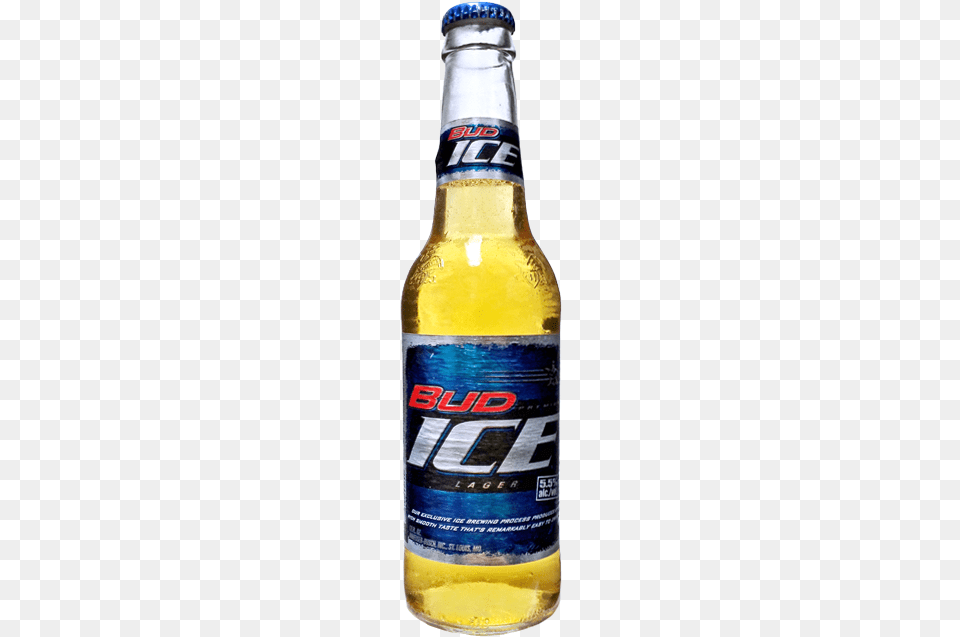 Bud Ice Beer Bottle, Alcohol, Beer Bottle, Beverage, Lager Free Transparent Png