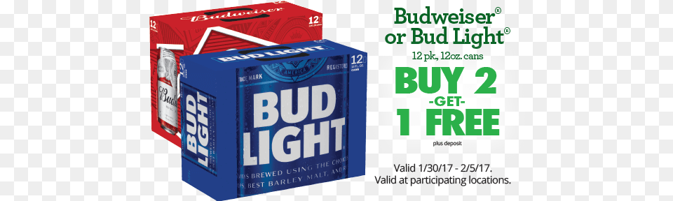 Bud Light 12 Pack Oz Cans Bud Light Budweiser 12 Pack, Box, First Aid Png Image