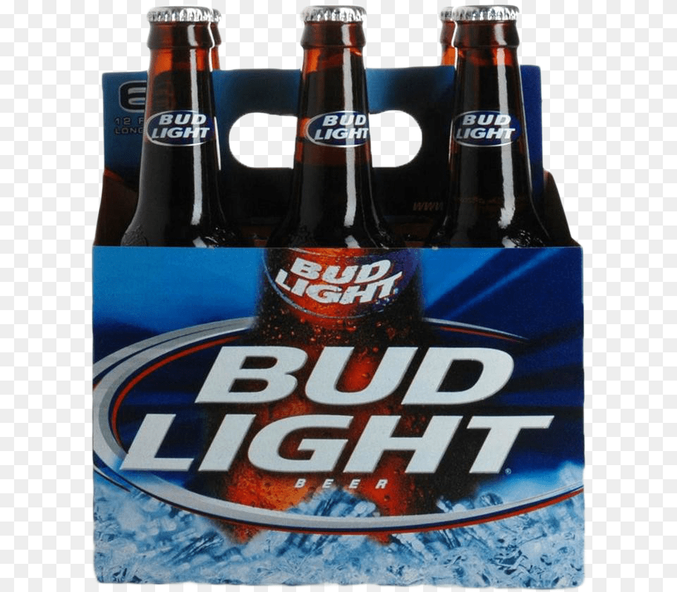 Bud Light 12oz 6pk Bt Bud Light 24pk Bottles, Alcohol, Beer, Beer Bottle, Beverage Png