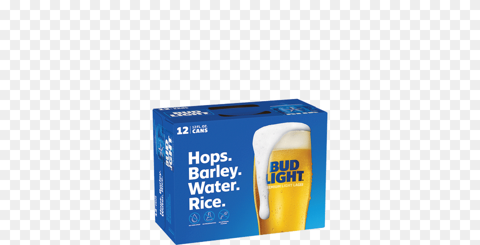 Bud Light 12pk Bud Light 12 16, Alcohol, Beer, Beverage, Glass Free Transparent Png