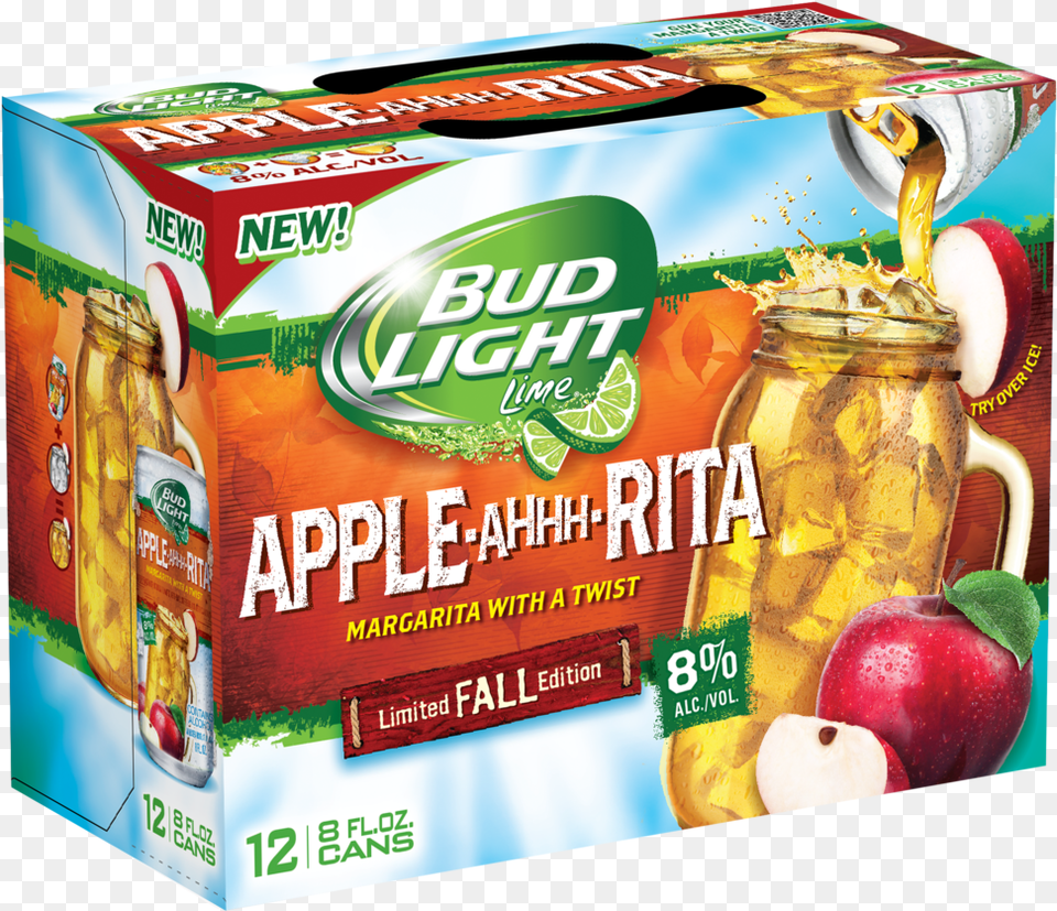Bud Light Apple Rita, Food, Snack, Can, Tin Free Transparent Png