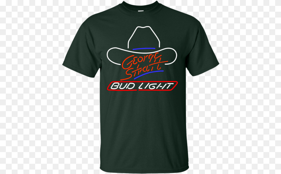 Bud Light Beer T Shirt Custom Designed Graphic Pattern George Strait, Clothing, T-shirt, Hat Png Image