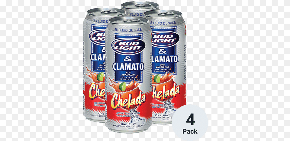 Bud Light Chelada Bud Light Clamato Calories, Tin, Can Png