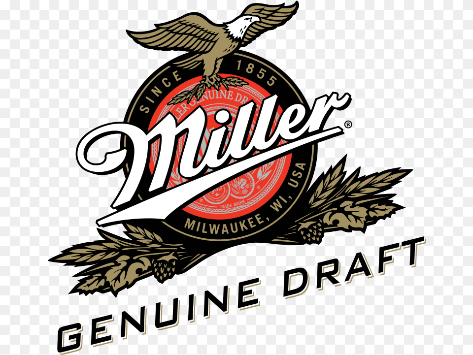 Bud Light Clipart Millers Miller Genuine Draft Logo, Symbol, Emblem, Lager, Alcohol Free Png Download