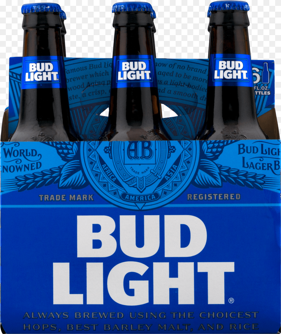 Bud Light Draft Beer, Alcohol, Beer Bottle, Beverage, Bottle Png