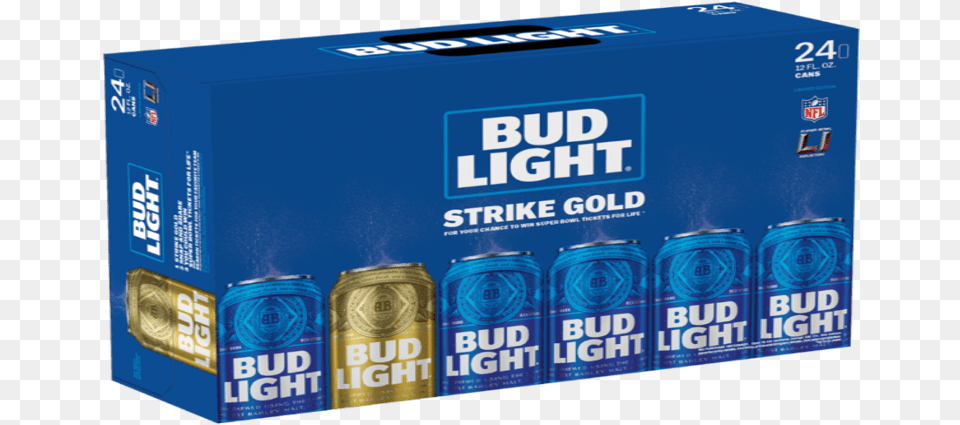 Bud Light Golden Can, Alcohol, Beer, Beverage, Lager Png