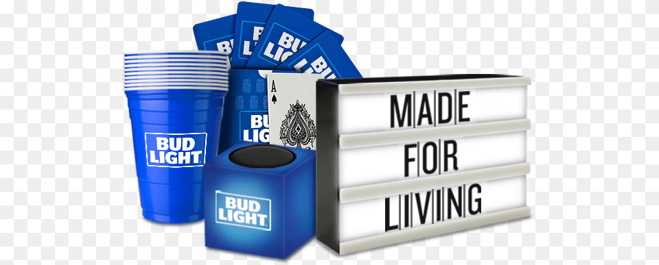 Bud Light House Party Kit Bud Light Made For Living, Mailbox, Bottle, Shaker Png Image