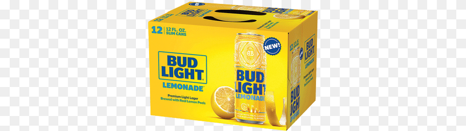 Bud Light Lemonade Orange Drink, Beverage, Juice, Tin, Can Png Image