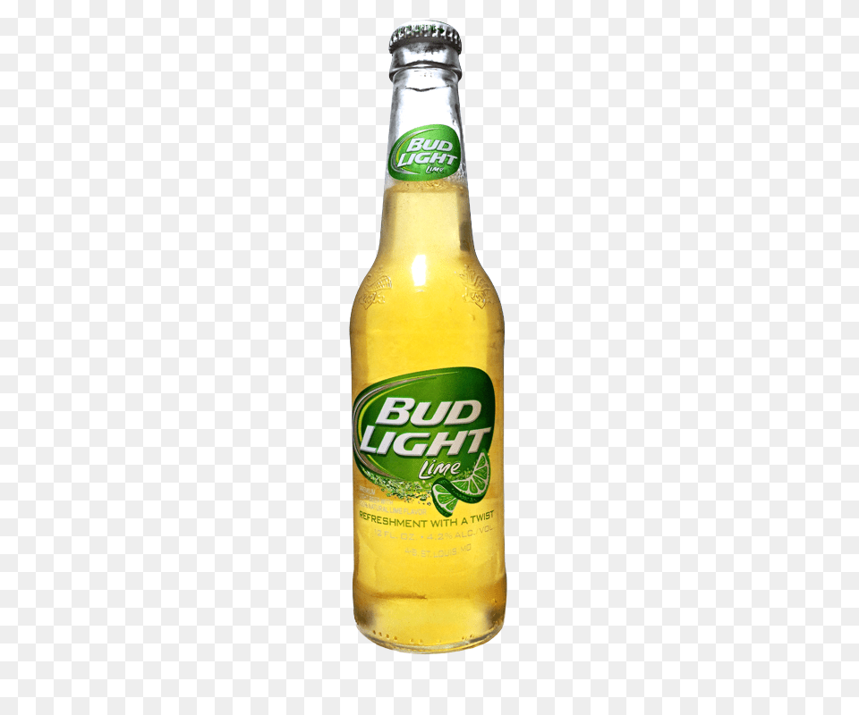 Bud Light Lime, Alcohol, Beer, Beer Bottle, Beverage Png