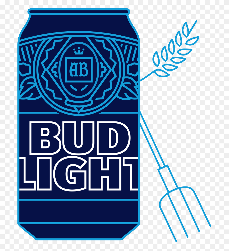 Bud Light Neon Bud Light Logo Vector, Cutlery, Fork, Can, Tin Free Png