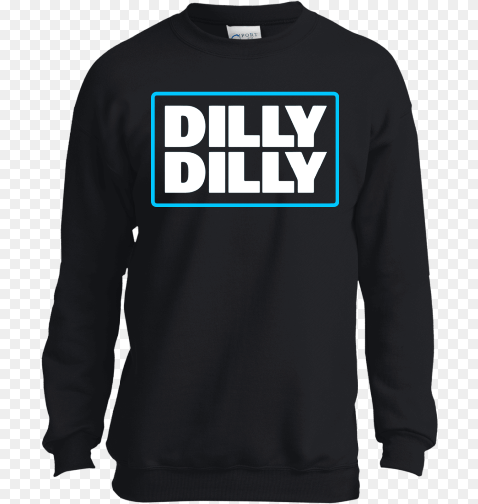 Bud Light Official Dilly Youth Sweatshirt, Clothing, Sweater, Knitwear, Long Sleeve Png