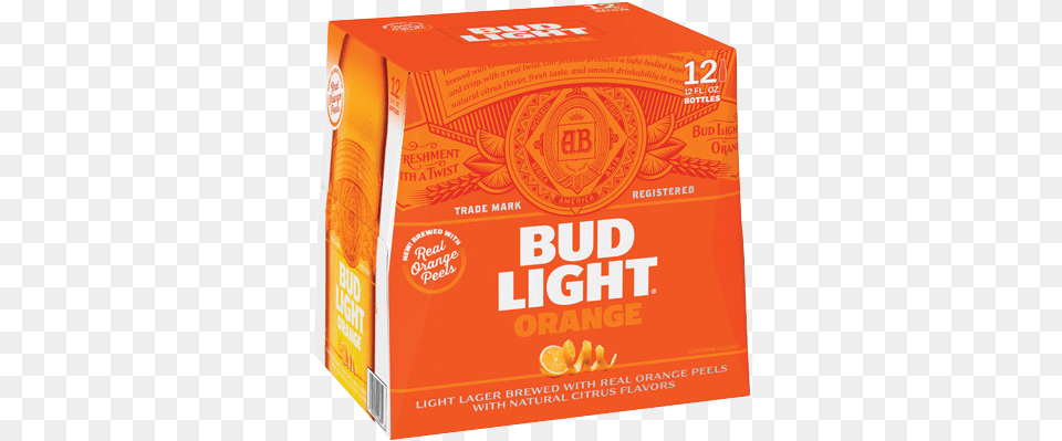Bud Light Orange 12 Pack Image With No Box, Food, Fruit, Plant, Produce Free Png