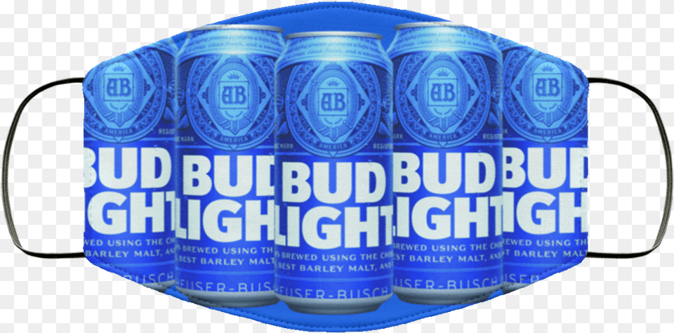 Bud Light Platinum Cloth Face Mask Circle, Alcohol, Beer, Beverage, Lager Png