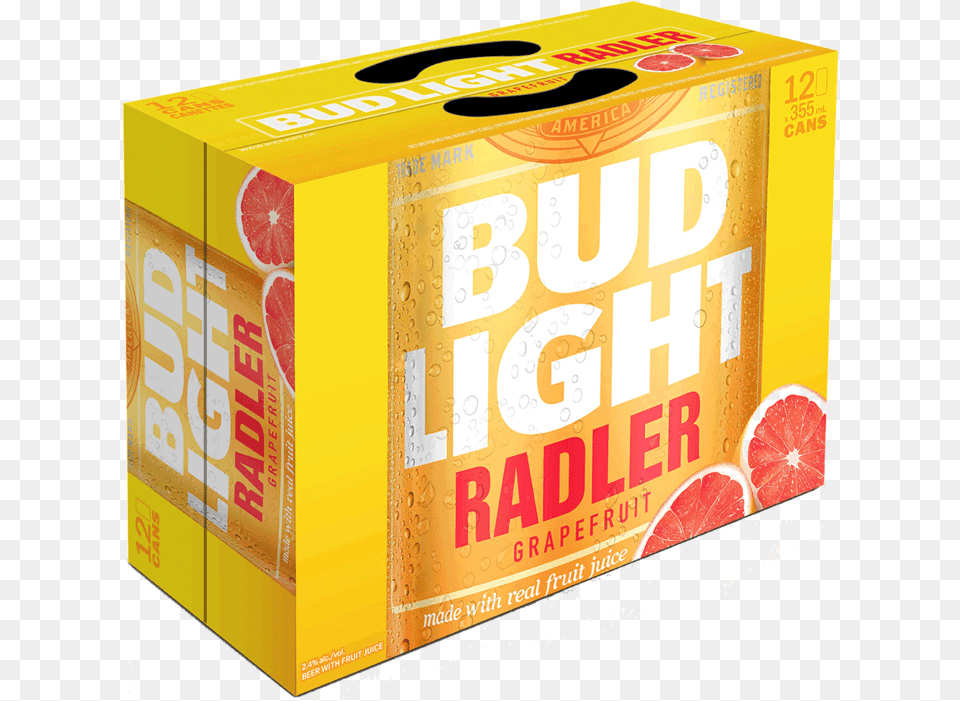 Bud Light Radler 12 Cans Bud Light Radler Pourcentage, Box, Cardboard, Carton, Food Free Transparent Png