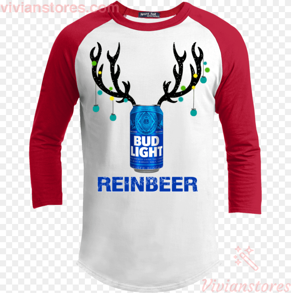 Bud Light Reinbeer Xmas, Clothing, Long Sleeve, Shirt, Sleeve Png