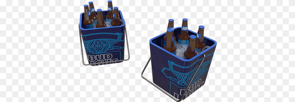 Bud Light Retro Logo Acrylic Square Bucket Bucket, Alcohol, Beer, Beer Bottle, Beverage Free Png