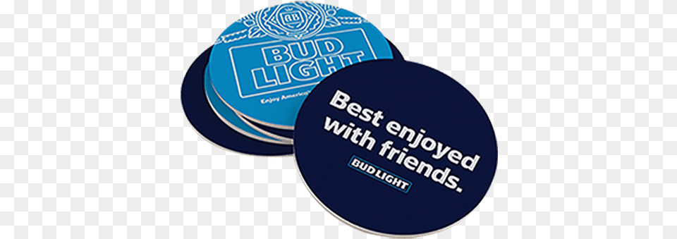 Bud Light Round Coaster Sleeve The Beer Gear Store Love With A Stripper, Disk, Logo Png