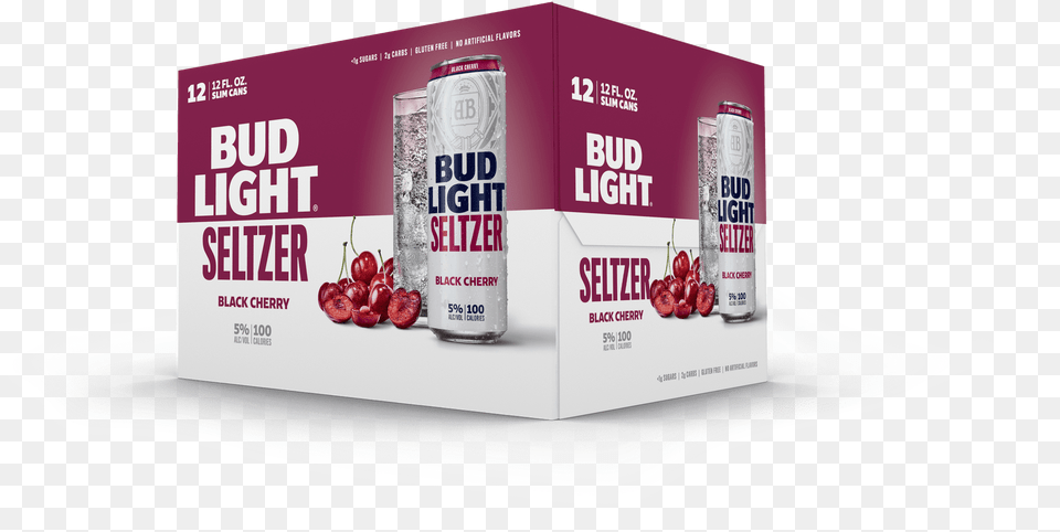 Bud Light Seltzer Black Cherry 12pk Cans Bud Light Seltzer Black Cherry, Advertisement, Can, Tin, Poster Free Png