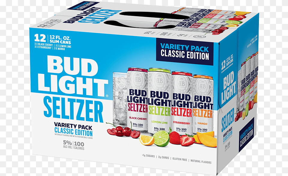 Bud Light Seltzer Bud Light Seltzer Classic, Can, Tin, Box Free Transparent Png