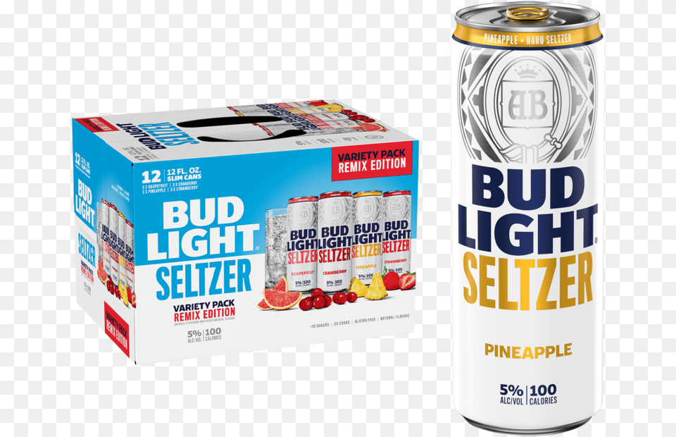 Bud Light Seltzer Remix Variety 12pk 12oz Can Delivered In Minutes Cylinder, Tin, Alcohol, Beer, Beverage Free Png