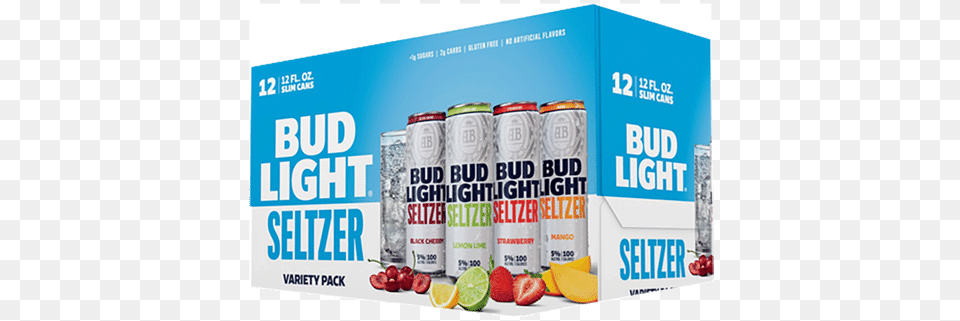 Bud Light Seltzer Variety Pack Graphic Design, Advertisement, Can, Tin Png Image