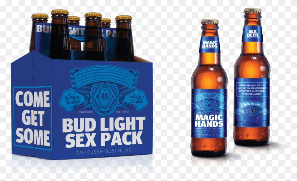 Bud Light Sex Pack Margaret Homer, Alcohol, Beer, Beer Bottle, Beverage Free Png Download