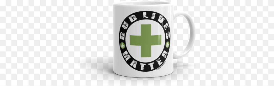 Bud Lives Matter Green Cross Mug Coffee Cup, Beverage, Coffee Cup Png Image