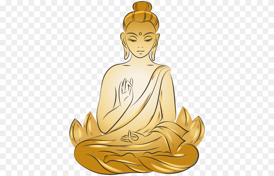 Buddha, Art, Prayer, Adult, Female Png Image