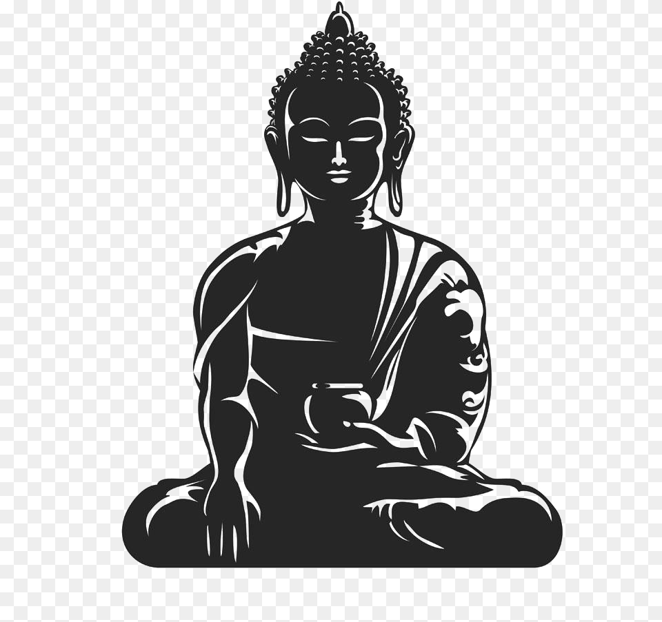 Buddha Black And White, Art, Prayer, Adult, Wedding Png Image