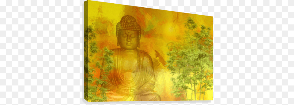Buddha Canvas Print Religion, Art, Prayer, Person, Face Free Png Download