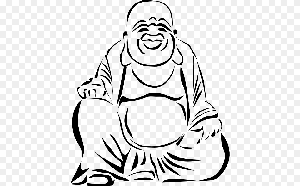 Buddha Clip Art, Person, Stencil, Face, Head Png Image