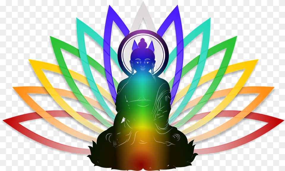Buddha Lotus Harmony Peace Spiritual People Buddhism, Light, Art, Graphics, Person Free Png Download