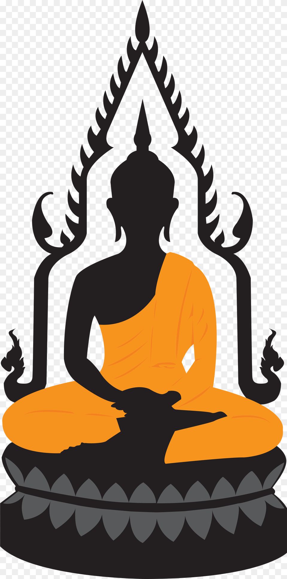 Buddha Lotus Statue Clip Art Buddhism Clipart, Prayer, Person Png Image