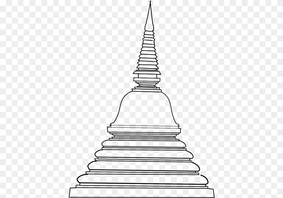 Buddhism Buddhist Stupa Pagoda Buddhist Temple Clipart Black And White, Gray Free Transparent Png