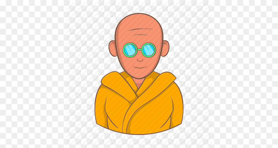 Buddhism Cartoon Monk Religion Religious Sunglasses Icon, Baby, Person, Face, Head Free Png Download