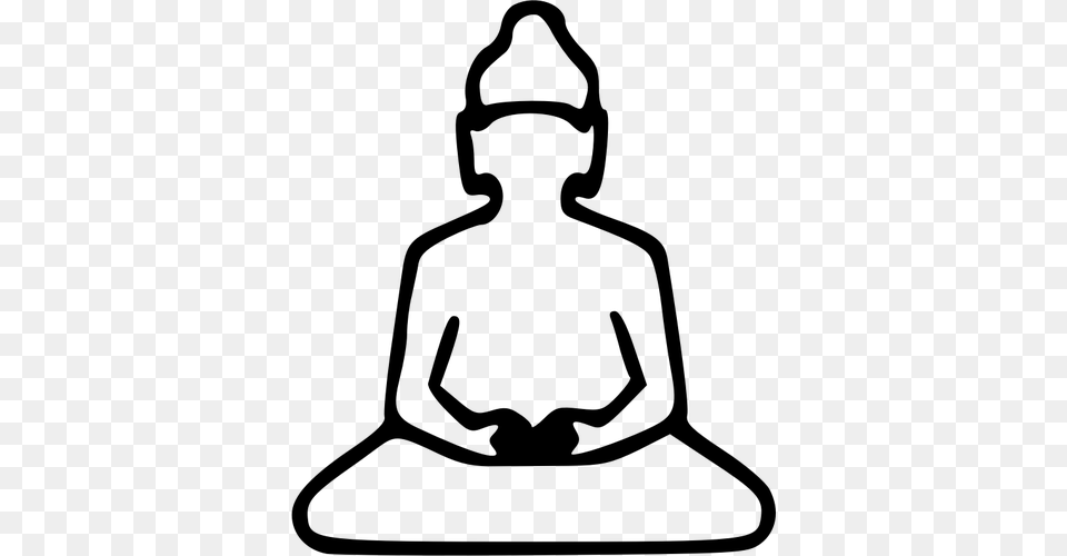 Buddhism Clipart, Gray Free Transparent Png