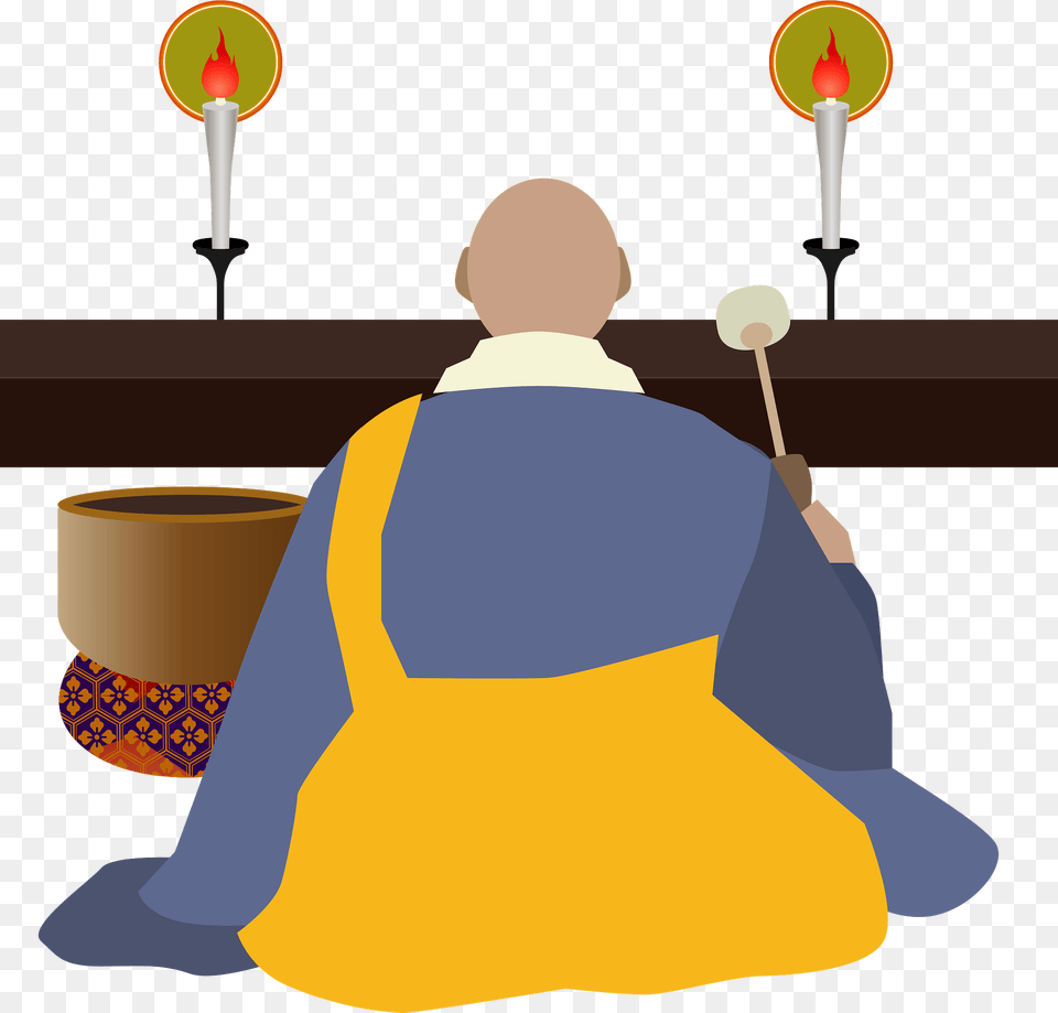 Buddhism Monk Clipart, Person, Cleaning Png Image