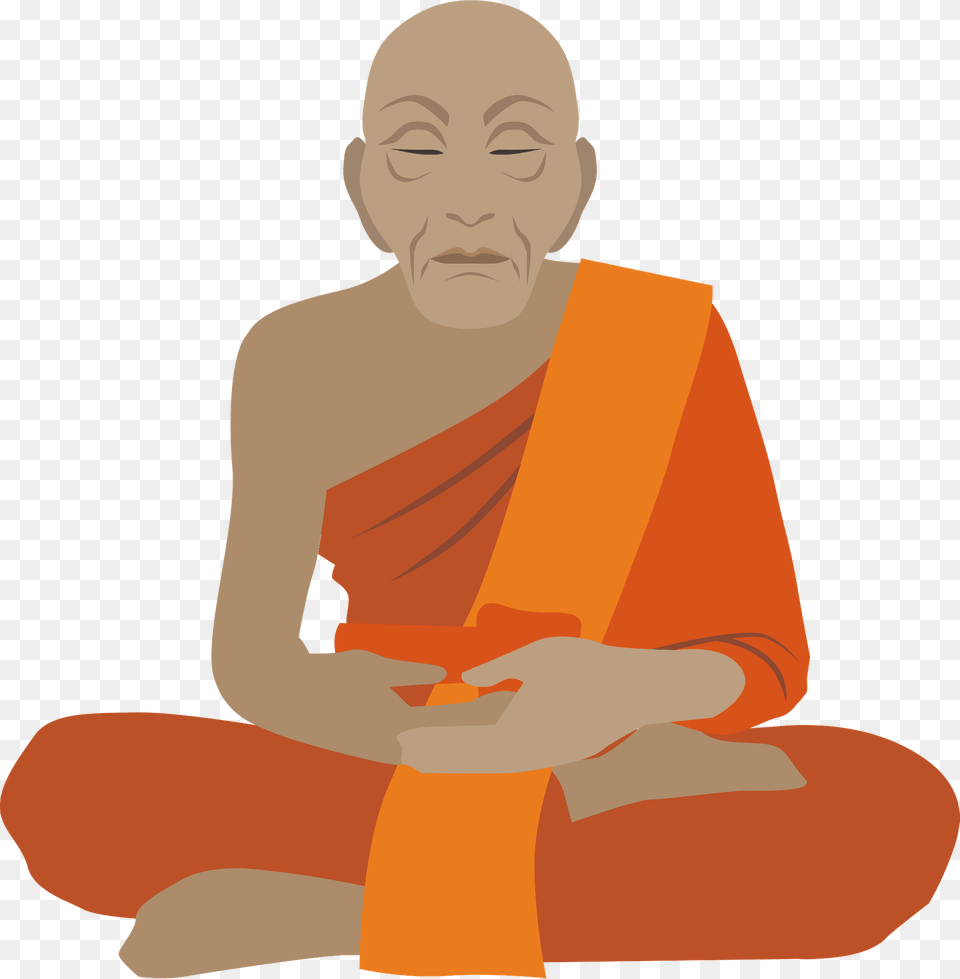Buddhism Monk Zazen Founder Of Zen Clipart, Person, Face, Head Png Image