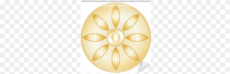 Buddhism Symbol Golden Lotus Blossom Bronze, Gold, Disk Free Png