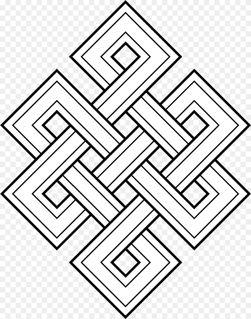 Buddhist Drawing Endless Knot Buddhism The Endless Knot, Pattern, Symbol Png Image