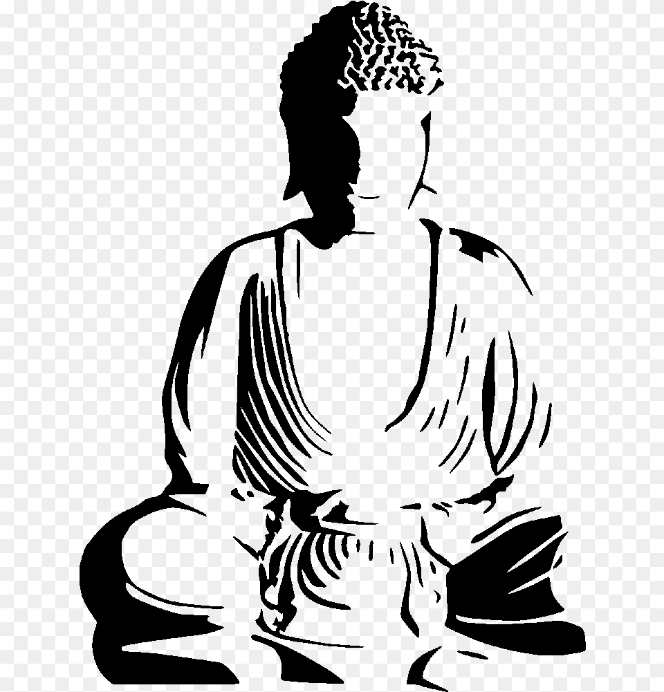 Buddhist Drawing Stencil Buddha Drawing Png