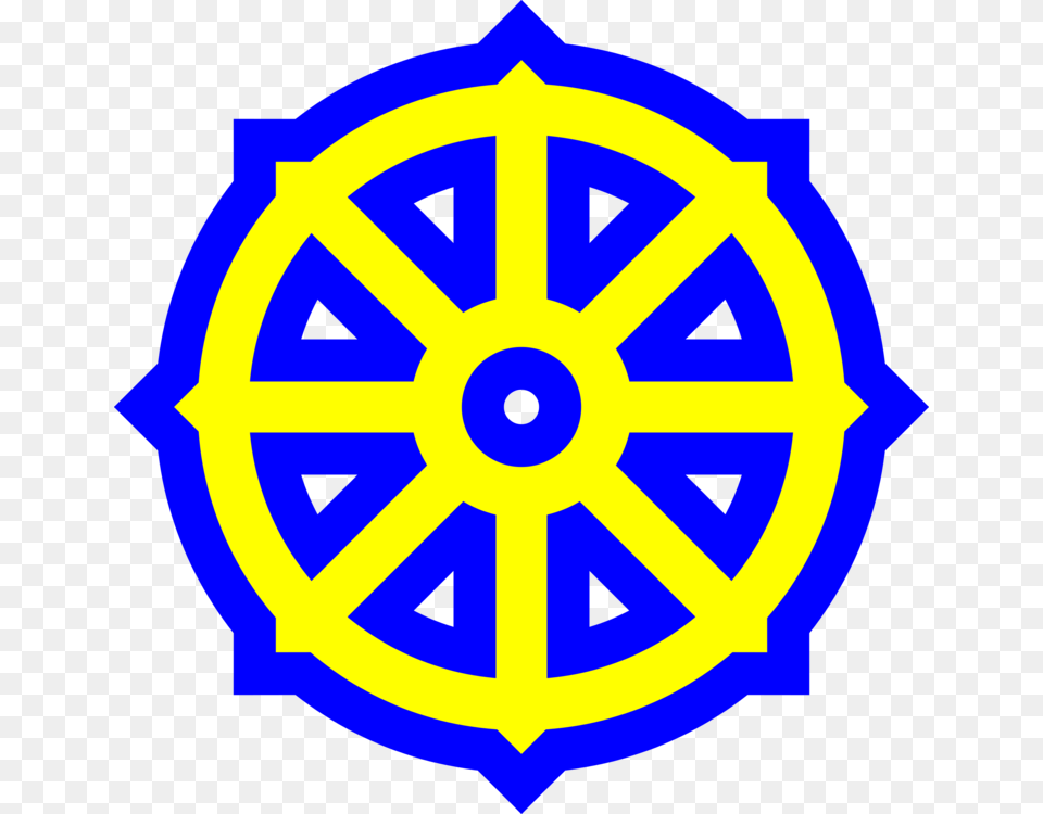 Buddhist Symbolism Logo Buddhism Sign, Spoke, Machine, Vehicle, Transportation Png